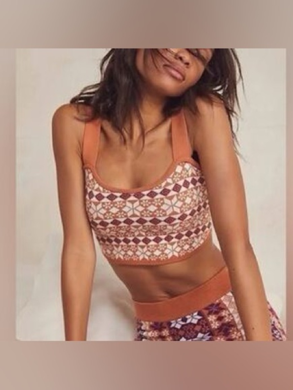 Free People Intimately Away With Me Knit Crop Top NWT